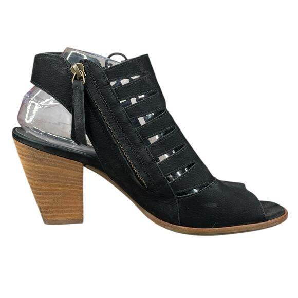 Paul Green Women’s Mindy Black Open Toe Block Heel Sandal Size 6.5 US 9 - Picture 4 of 13